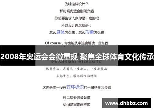 2008年奥运会会徽重现 聚焦全球体育文化传承 2008年奥运会会徽重现 聚焦全球体育文化传承